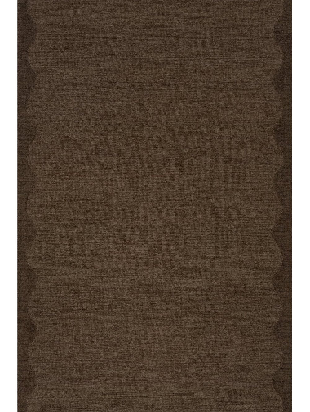 Rugs USA Ondine Solid Wool Rug by Nate Berkus | Brown Rug Size 6'x9'